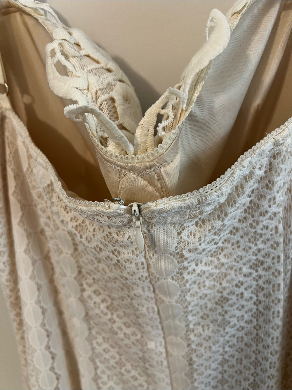 Ivory Lace Fringe Maxi Dress - Picture 7 of 9